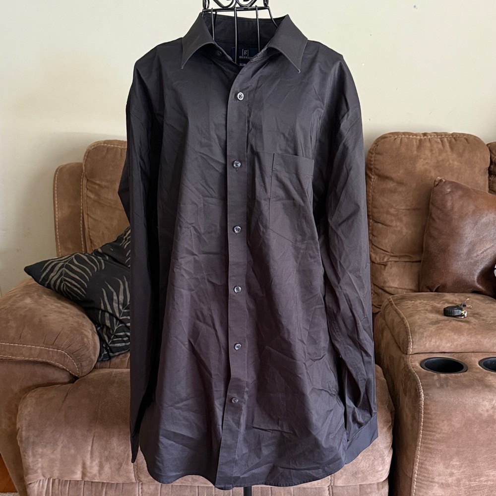 George Men's Charcoal Dress Shirt